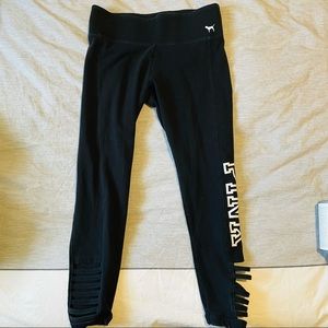 PINK Black Capri Leggings Small